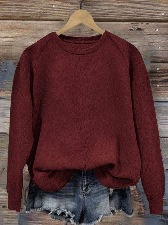 Damen Oversize Sweatshirt mit Raglanärmeln und elastischem Saum Drune