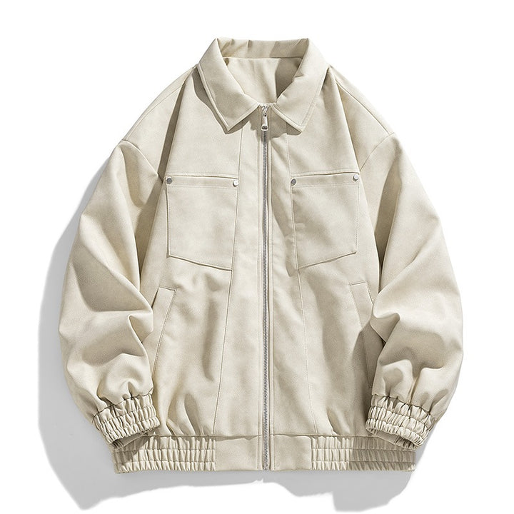 Herren Modische Jacke mit Stehkragen und praktischen Taschen Drune
