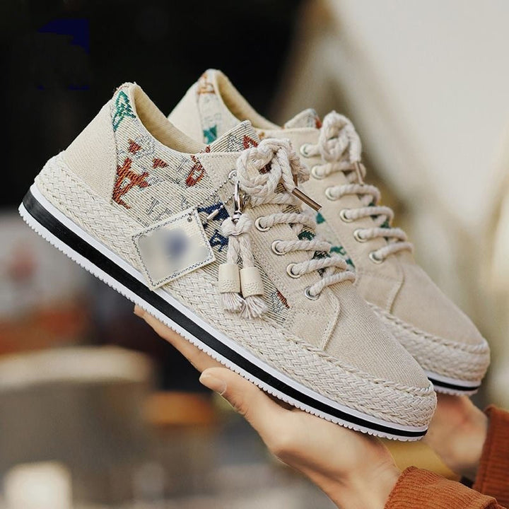 Damen Elegante und stylische Sneakers mit raffinierten Stickereien und bequemer Sohle Drune