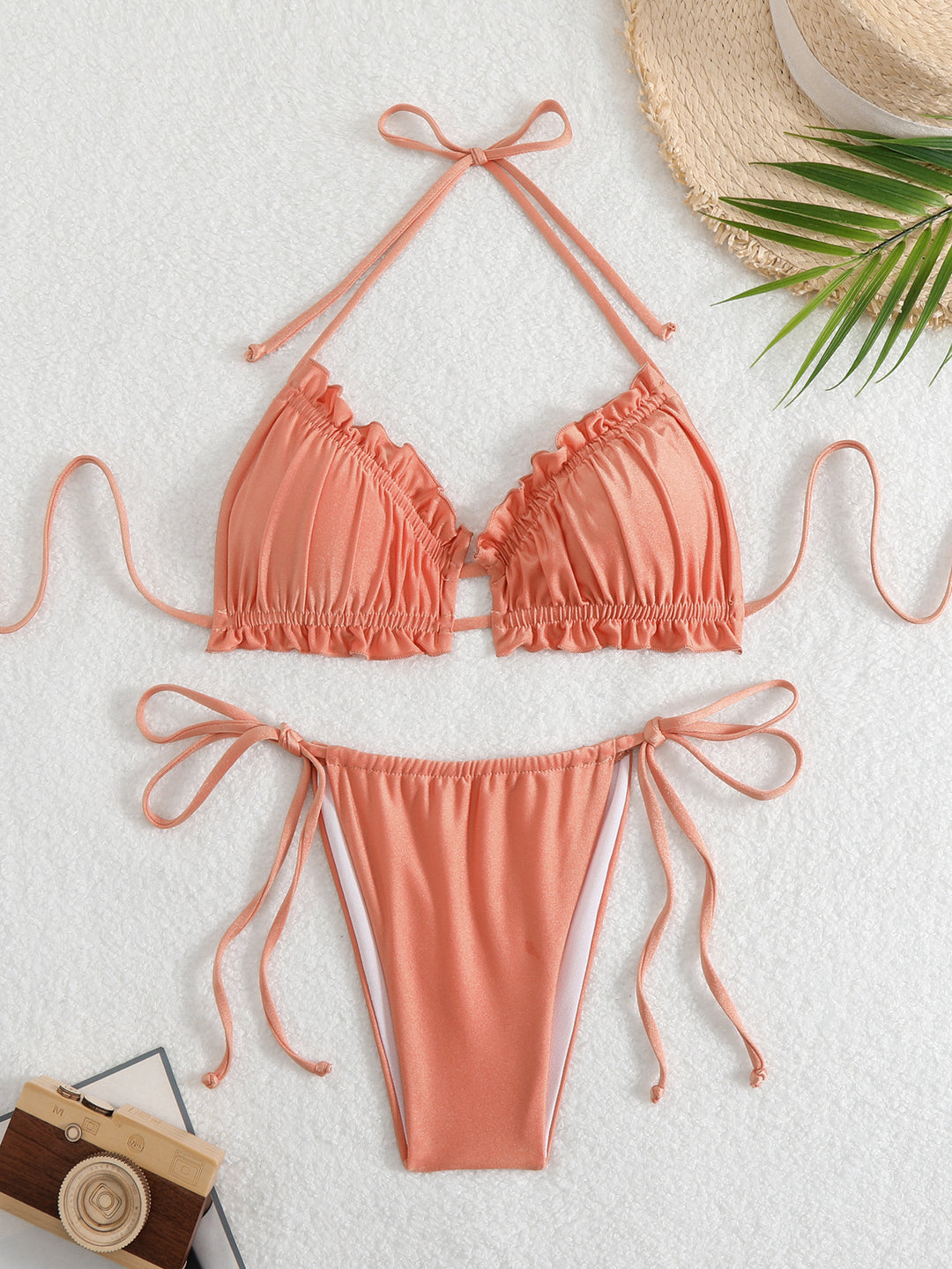 Damen Rüschen-Bikini mit verstellbaren Trägern Drune