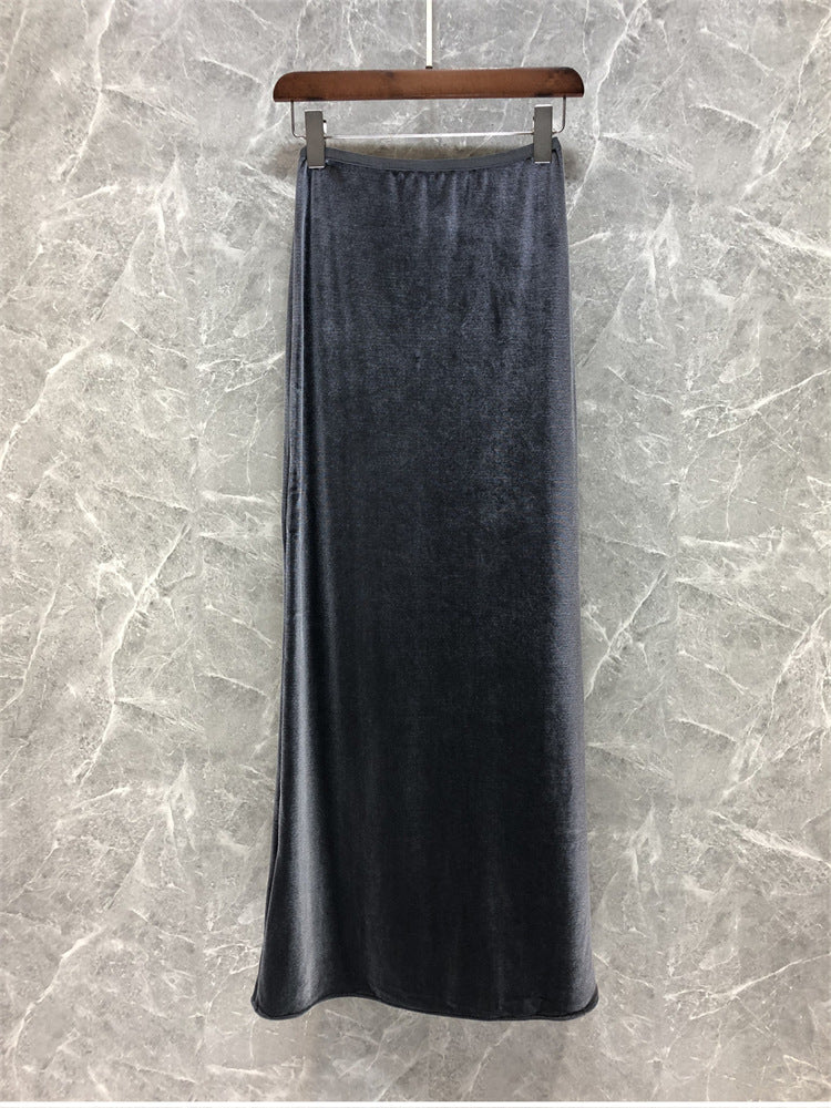 Damen Eleganter Maxirock aus schimmerndem Material Drune