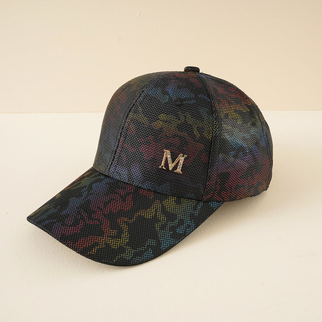 Damen modische Baseball-Cap mit stilvollem Mesh-Design und Glitzer-Applikation Drune