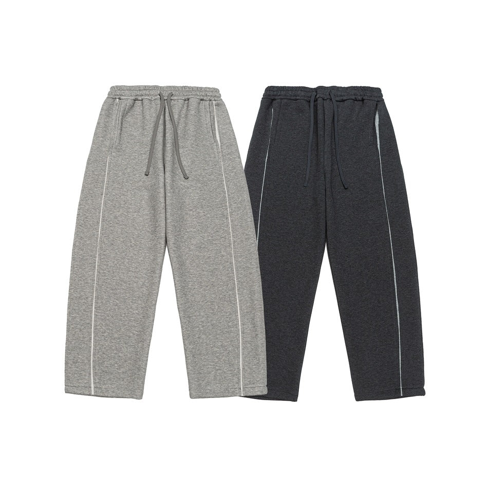 Damen Relaxed-Fit Culotte-Sweathose mit hohem Gummibund und Kontrastpaspel Drune