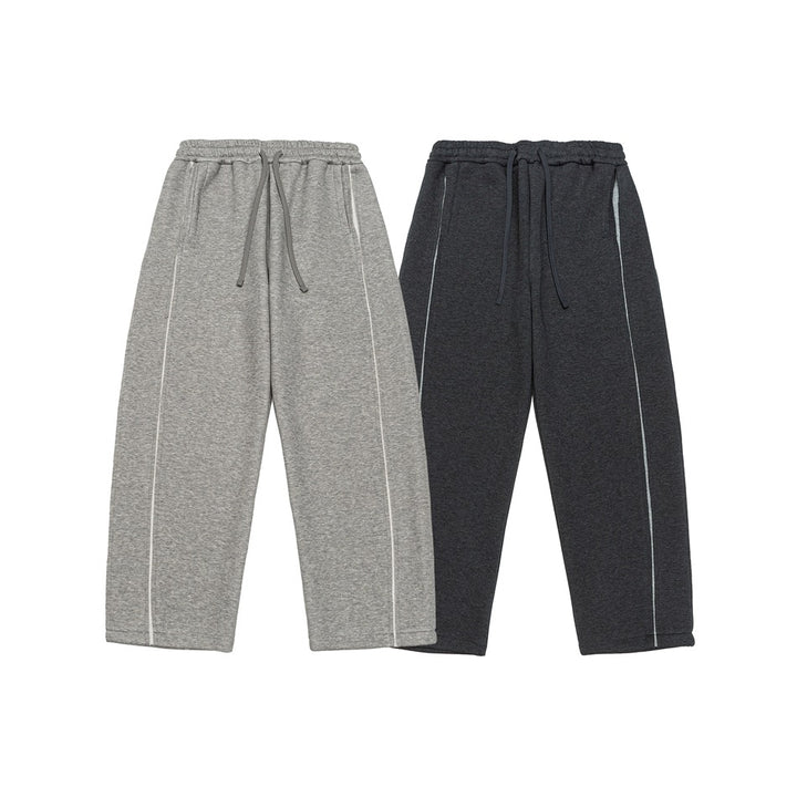 Damen Relaxed-Fit Culotte-Sweathose mit hohem Gummibund und Kontrastpaspel Drune