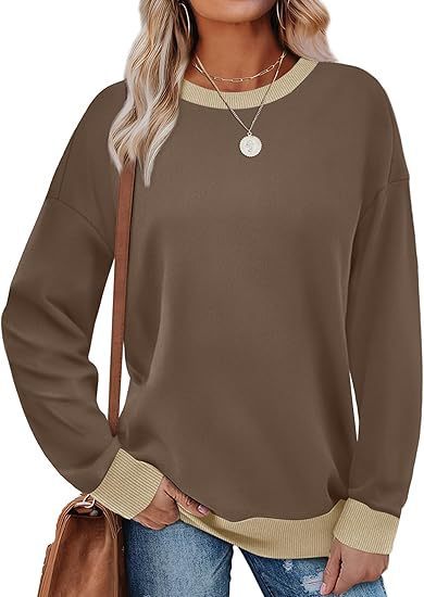 Damen bequemer Sweatshirt mit Raglanärmeln und dekorativem Kragen Drune
