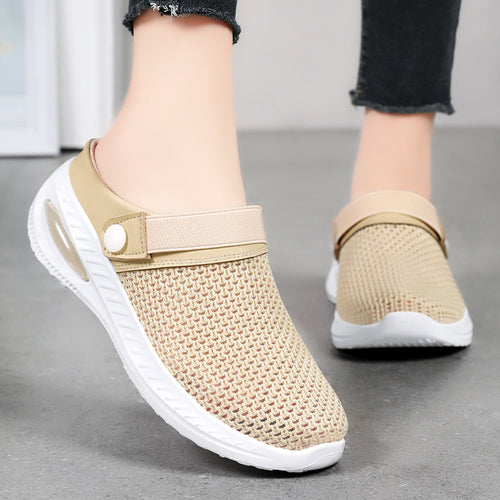 Damen Leichte Clogs mit atmungsaktivem Obermaterial und flexiblem Fußbett Drune