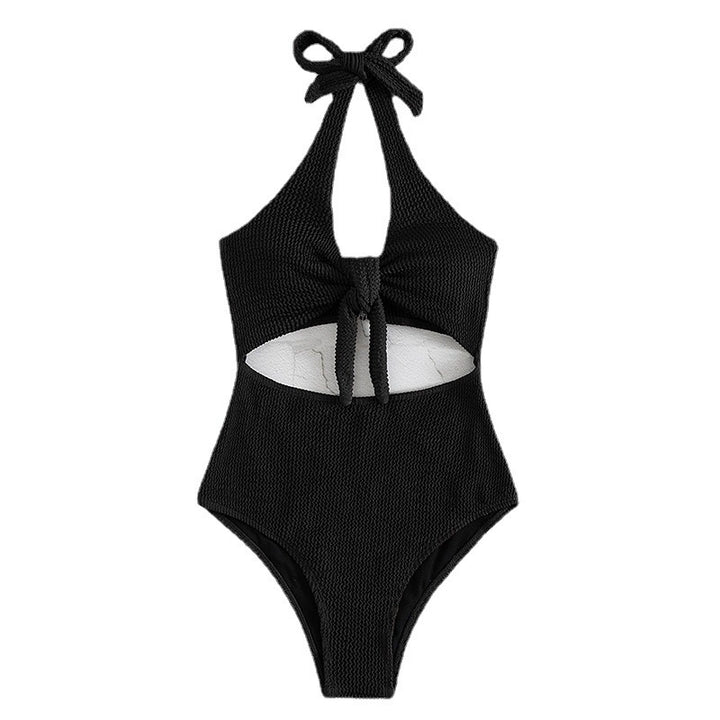 Damen Cut-Out Einteiler Badeanzug mit Knoten-Detail Drune