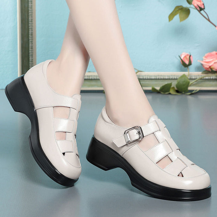 Damen Elegante Komfortsandalen mit verstellbarem Riemen und bequemem Absatz Drune