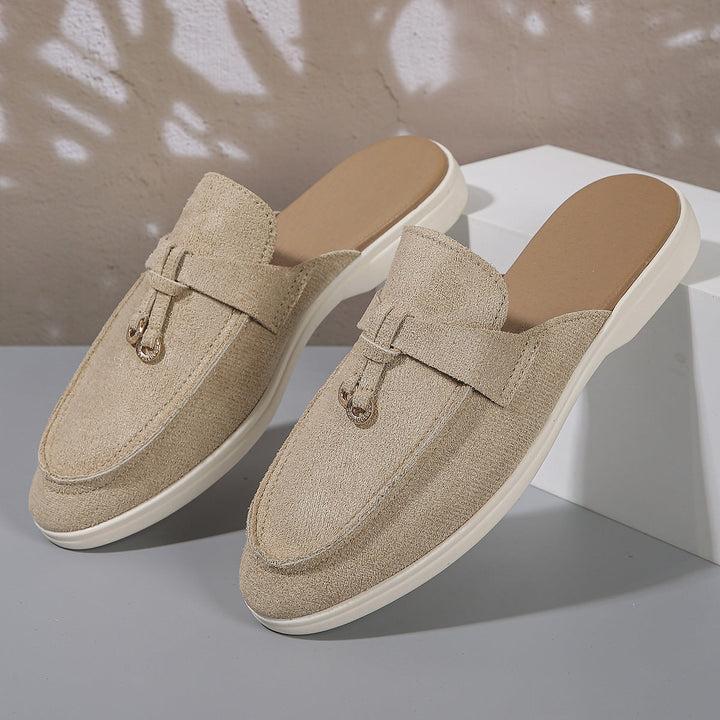 Damen Mokassin-Pantoletten mit elegantem Design und hochwertiger Oberflächenstruktur Drune