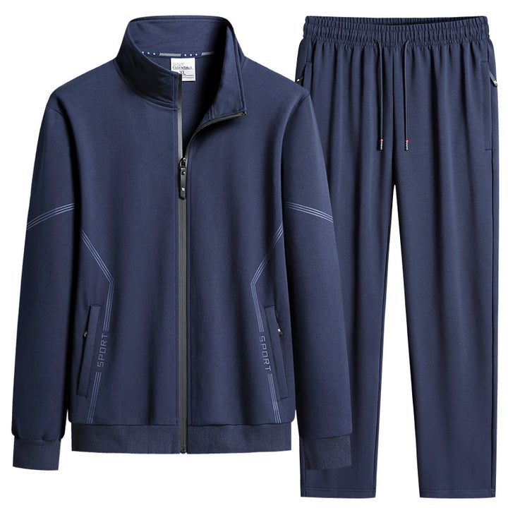 Men's  performance zip-front track jacket and tapered jogger set Drune
