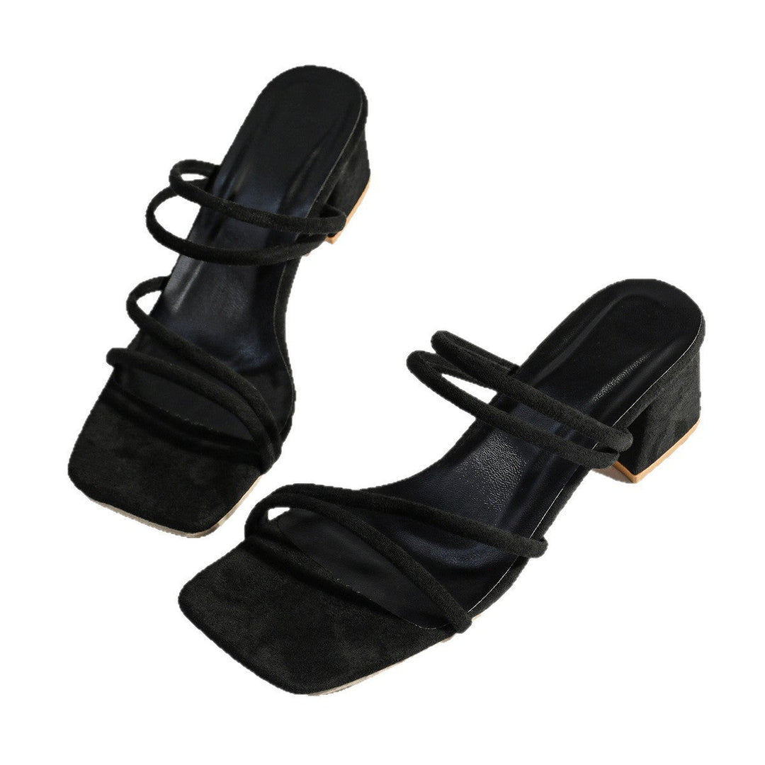 Damen Elegante Sandalen mit geschmackvollem Blockabsatz und verstellbaren Riemen Drune