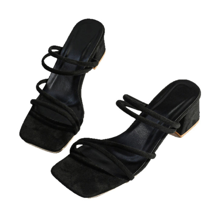 Damen Elegante Sandalen mit geschmackvollem Blockabsatz und verstellbaren Riemen Drune