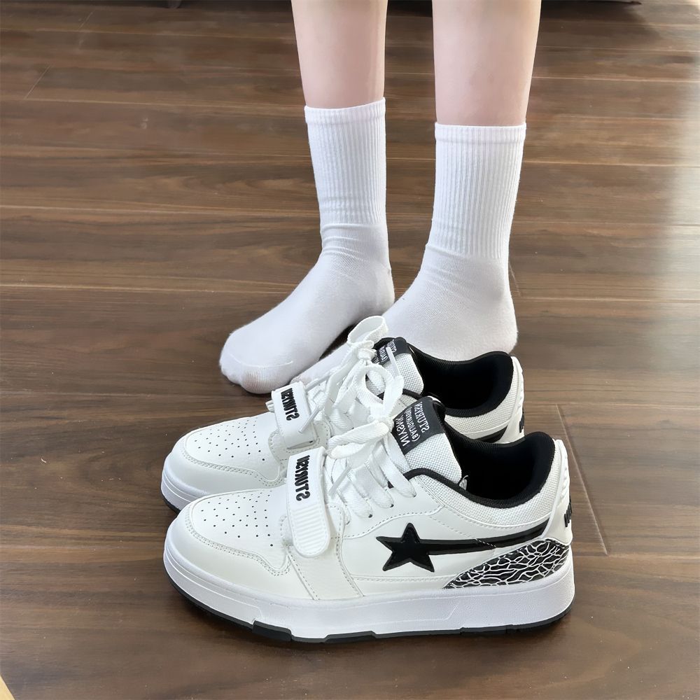 Damen Sneakers mit doppeltem Klettverschluss und atmungsaktiver Obermaterialstruktur Drune