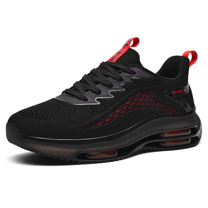 Unisex Air‑Cushion Performance‑Sneaker mit sichtbarer Luftkammer, atmungsaktivem Strickoberteil und gepolstertem Fersenkragen Drune