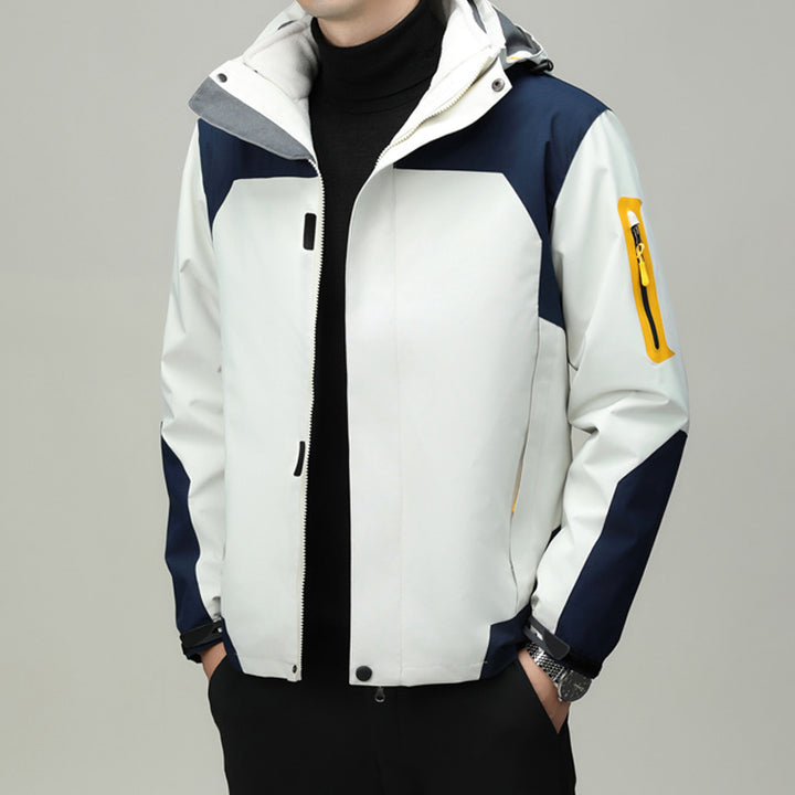 Herren funktionale Outdoorjacke mit wasserdichter Membran und atmungsaktivem Stoff Drune