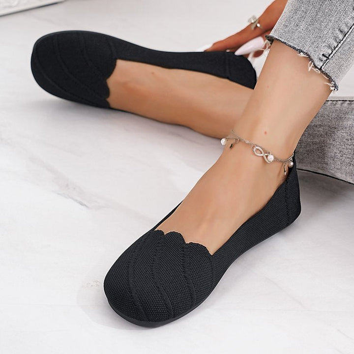 Damen Ballerinas mit eleganter Wellenkante und bequemer Fußbettgestaltung Drune
