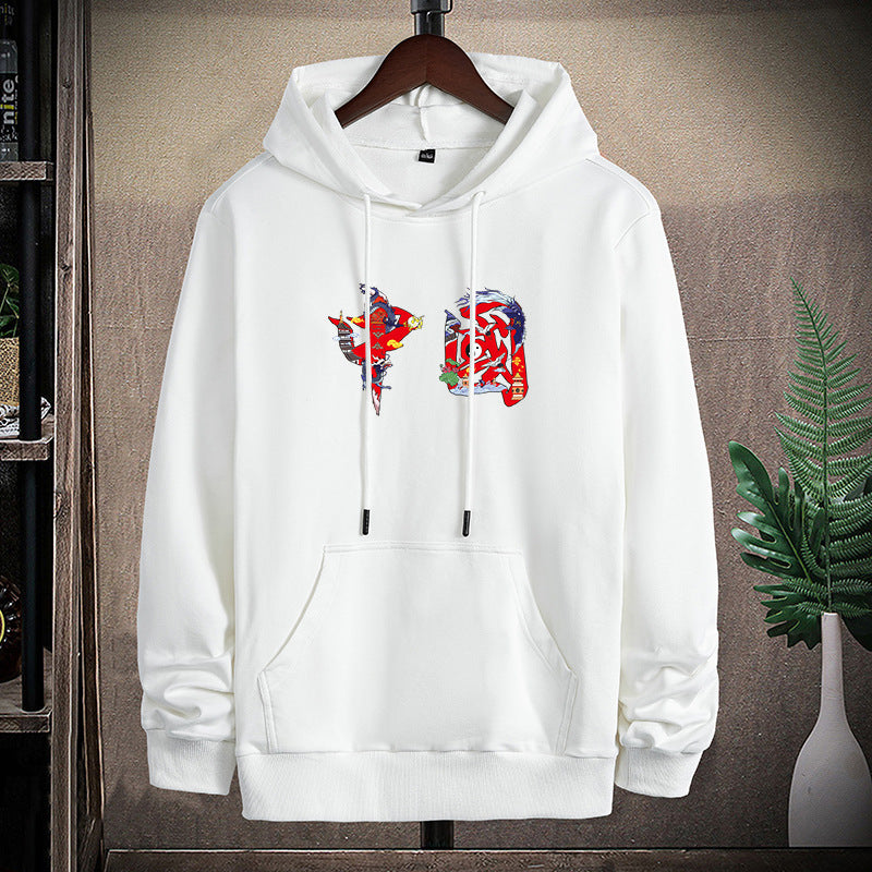 Unisex Kapuzen-Sweatshirt mit Kängurutasche und auffälligem Grafikprint Drune