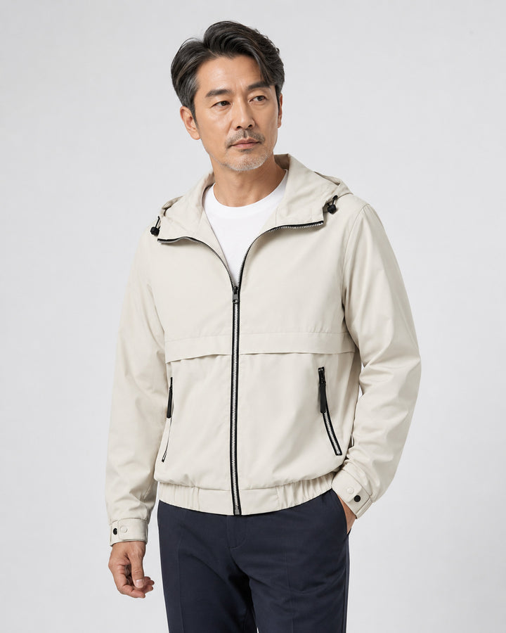 Herren Leichte Freizeitjacke mit verstellbarem Kapuze Drune