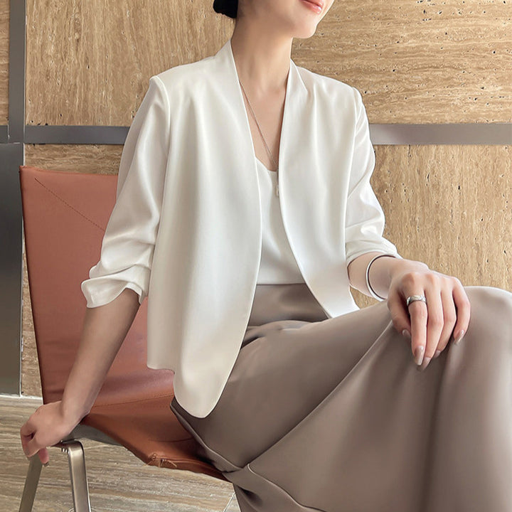 Damen Elegante und fließende Midirock Drune