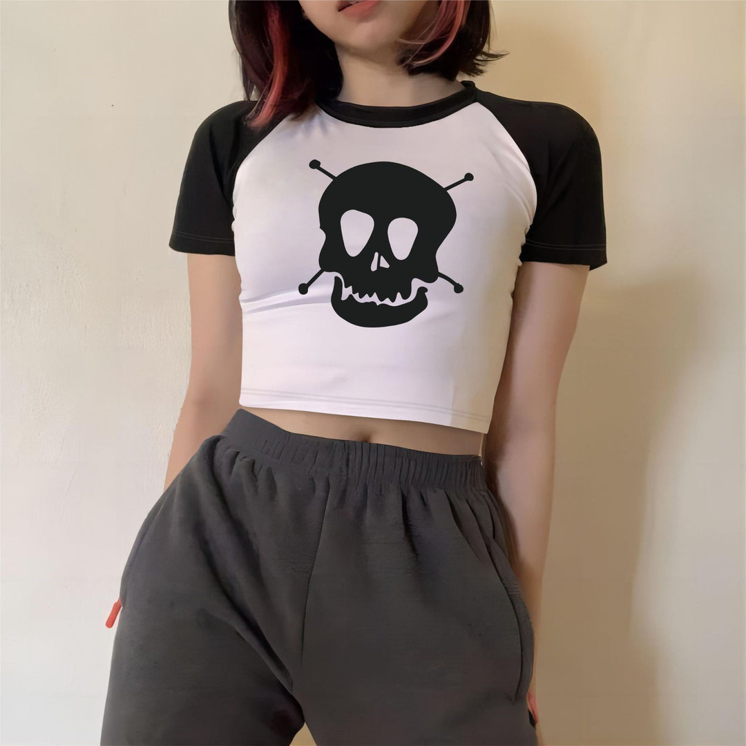 Damen Crop-Top mit motivierendem Schriftzug und lässigem Schnitt Drune