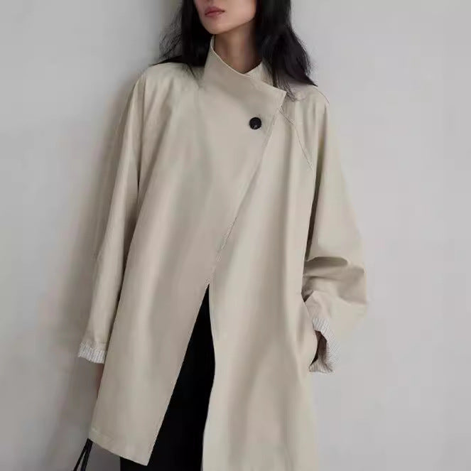 Damen Stilvolle Übergangsjacke mit Taillengürtel Drune
