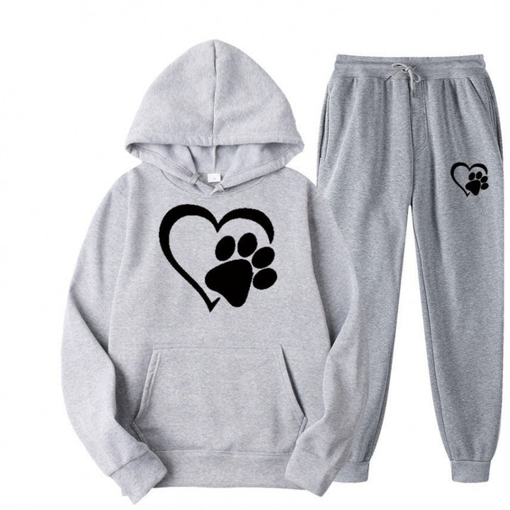 Damen Kuscheliger Hoodie und Jogginghose Set Drune