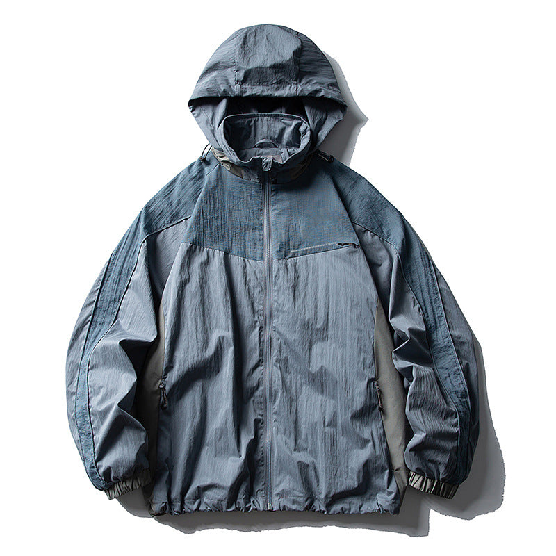 Herren Weite technische Nylon-Cargohose mit elastischem Bund und Paneel-Details Drune