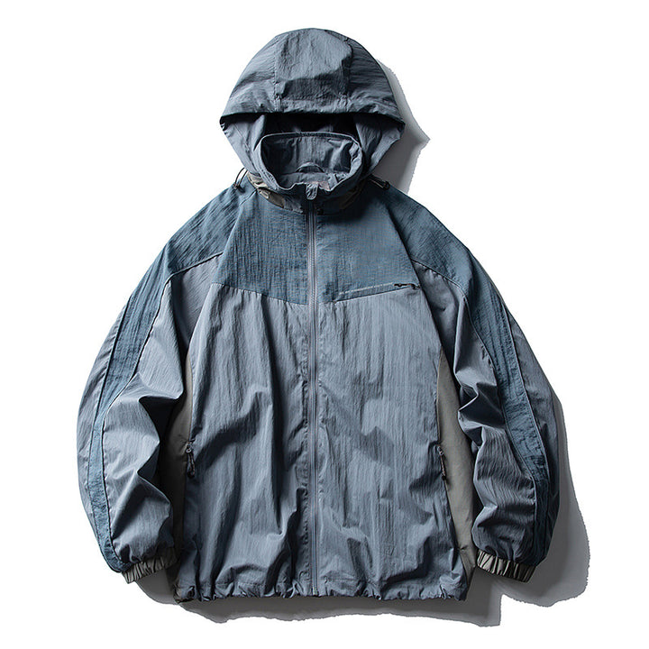 Herren Weite technische Nylon-Cargohose mit elastischem Bund und Paneel-Details Drune