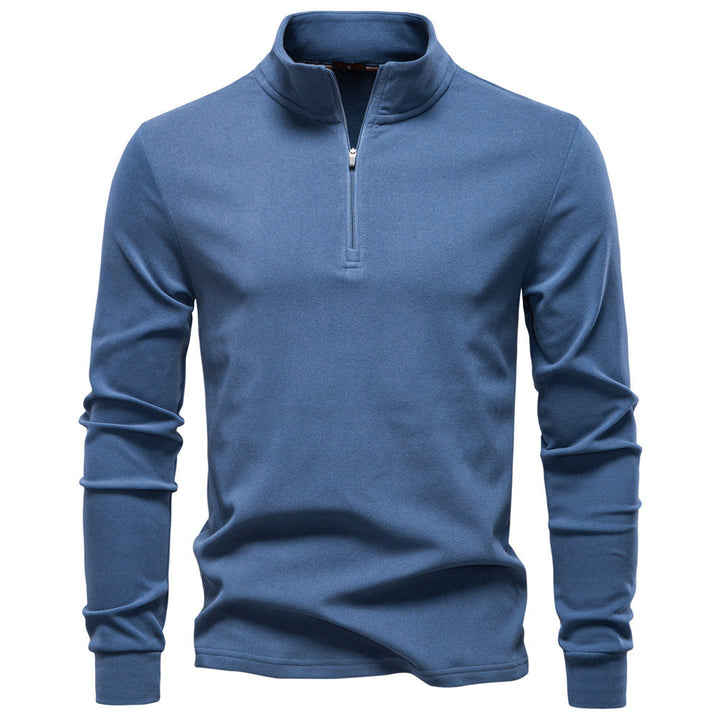 Herren funktionaler Sweatshirt mit hohem Kragen und kurzem Reißverschluss Drune