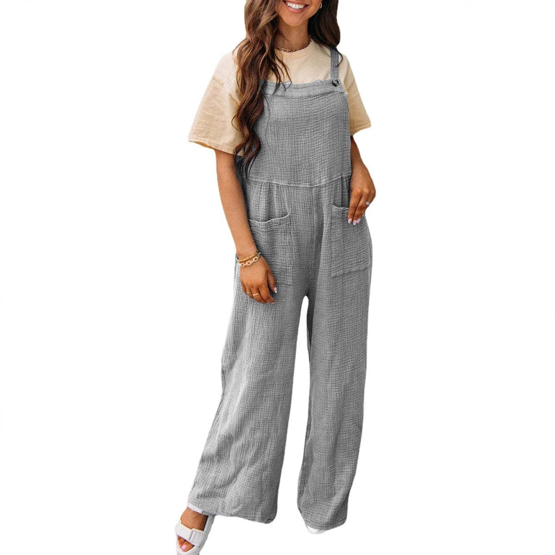 Damen lässiger Overall mit praktischen Taschen und verstellbaren Trägern Drune