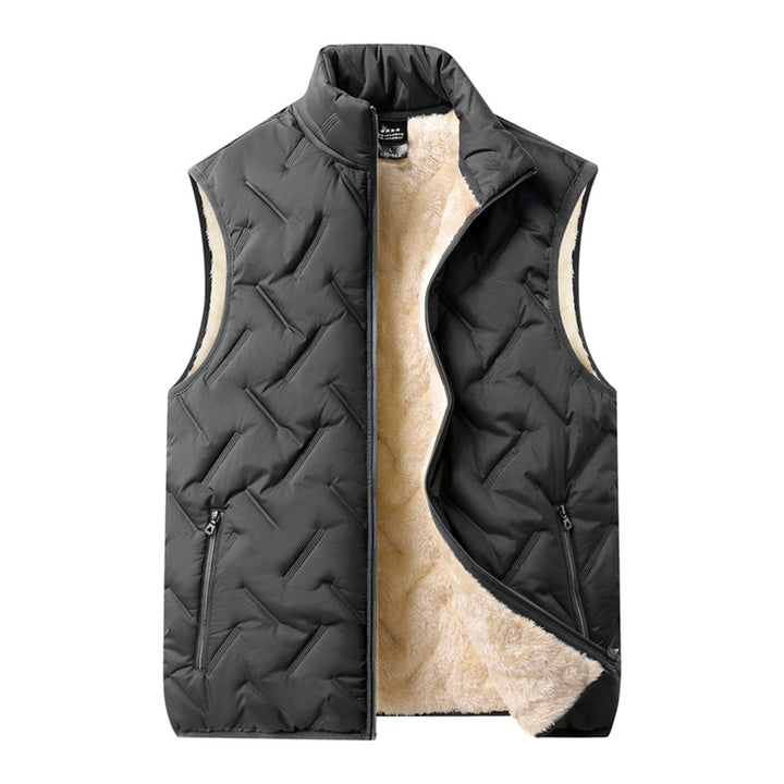 Herren Multifunktionale Steppweste mit Fleece-Innenfutter