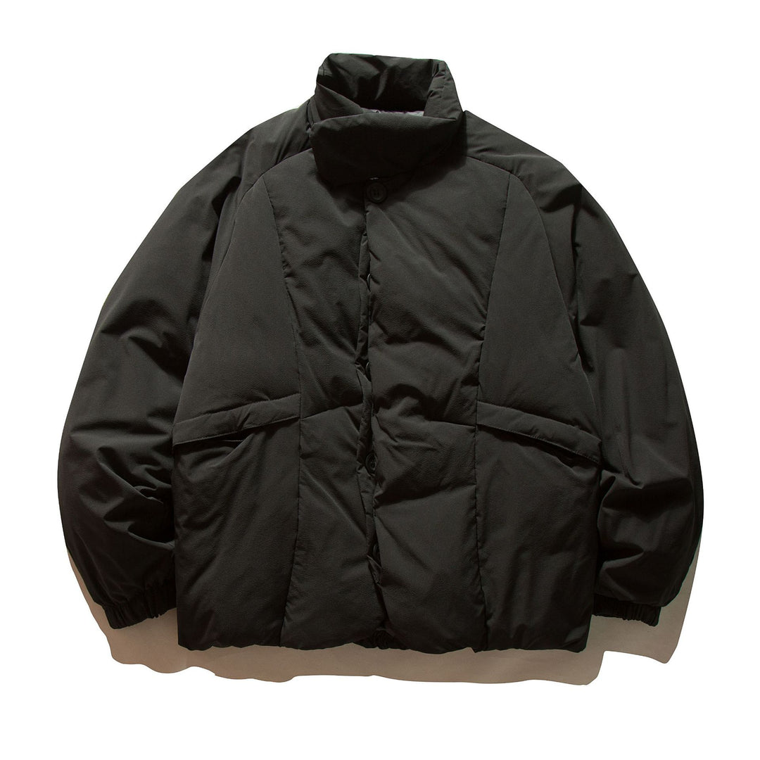 Herren Boxy Thermo-Pufferjacke mit überlappendem Stehkragen und aufgesetzten Klappentaschen Drune