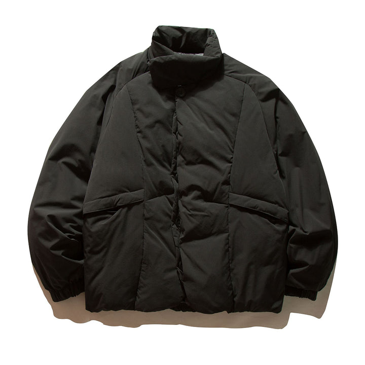 Herren Boxy Thermo-Pufferjacke mit überlappendem Stehkragen und aufgesetzten Klappentaschen Drune