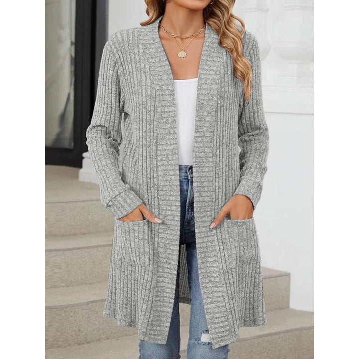 Damen Strickjacke mit offenem Design und praktischen Taschen Drune
