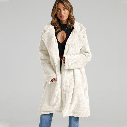 Damen Lange Fleecejacke Drune