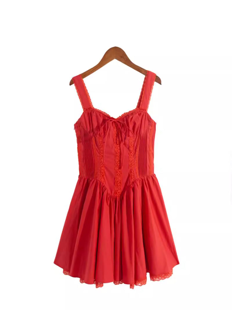 Damen Verspieltes Minikleid mit Rüschendetails Drune