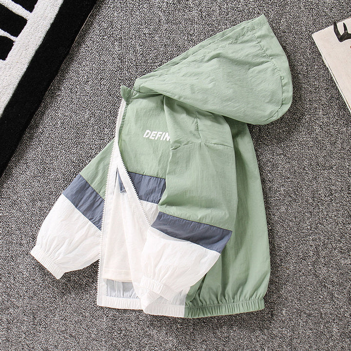 Unisex nan leichte winddichte Kapuzenjacke mit Reißverschluss und elastischen Bündchen  Drune
