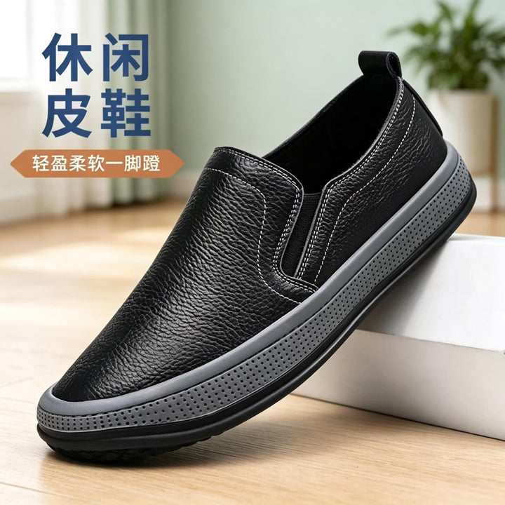 Herren Bequeme Slip-On Sneakers aus Leder Drune