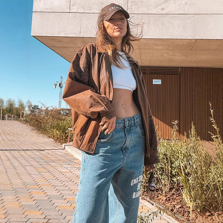 Damen lässige Wildlederjacke Drune
