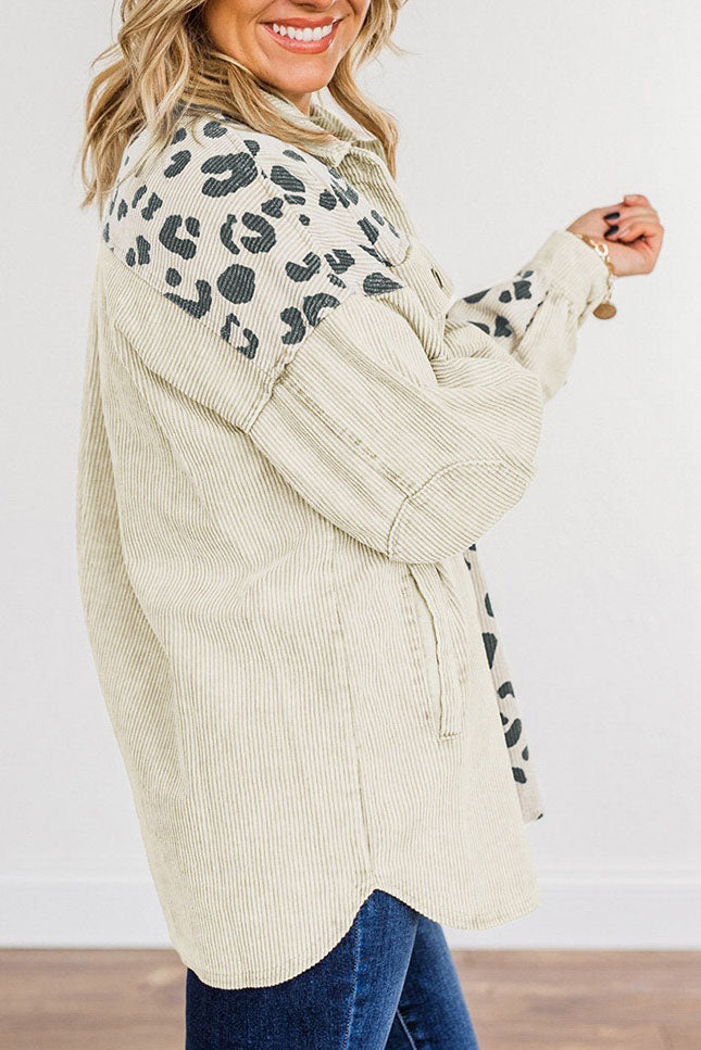 Drune | Sie Wissen Sollten Leopard Farbblock Cordjacke