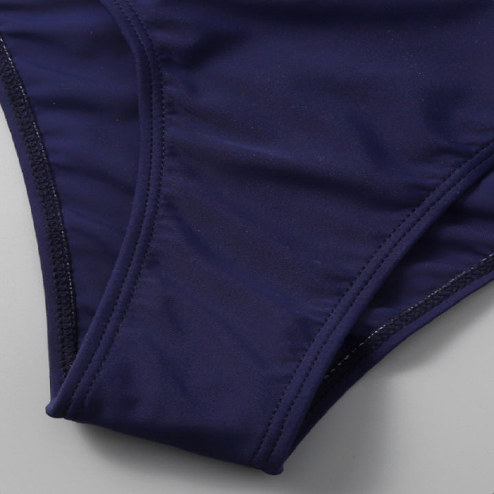 Damen Bikini-Set mit verspieltem Knoten und hochgeschnittenem Slip Drune