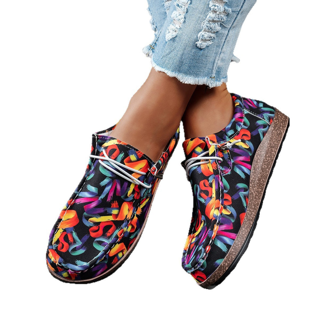 Damen Leichte Mokassin‑Sneaker mit ergonomischer Kork‑Optik‑Sohle Drune