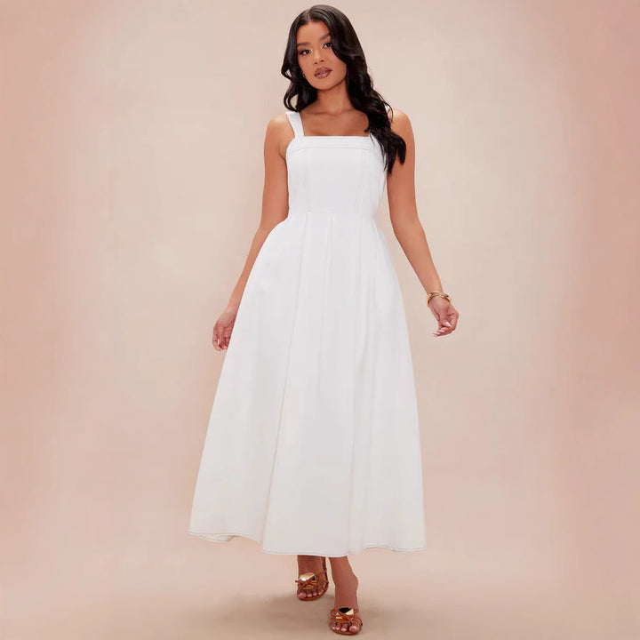 Damen Maxikleid mit schmalen Trägern und elegantem Schnitt Drune