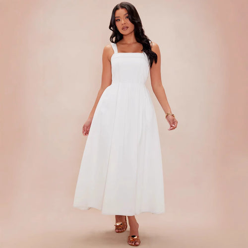Damen Maxikleid mit schmalen Trägern und elegantem Schnitt Drune