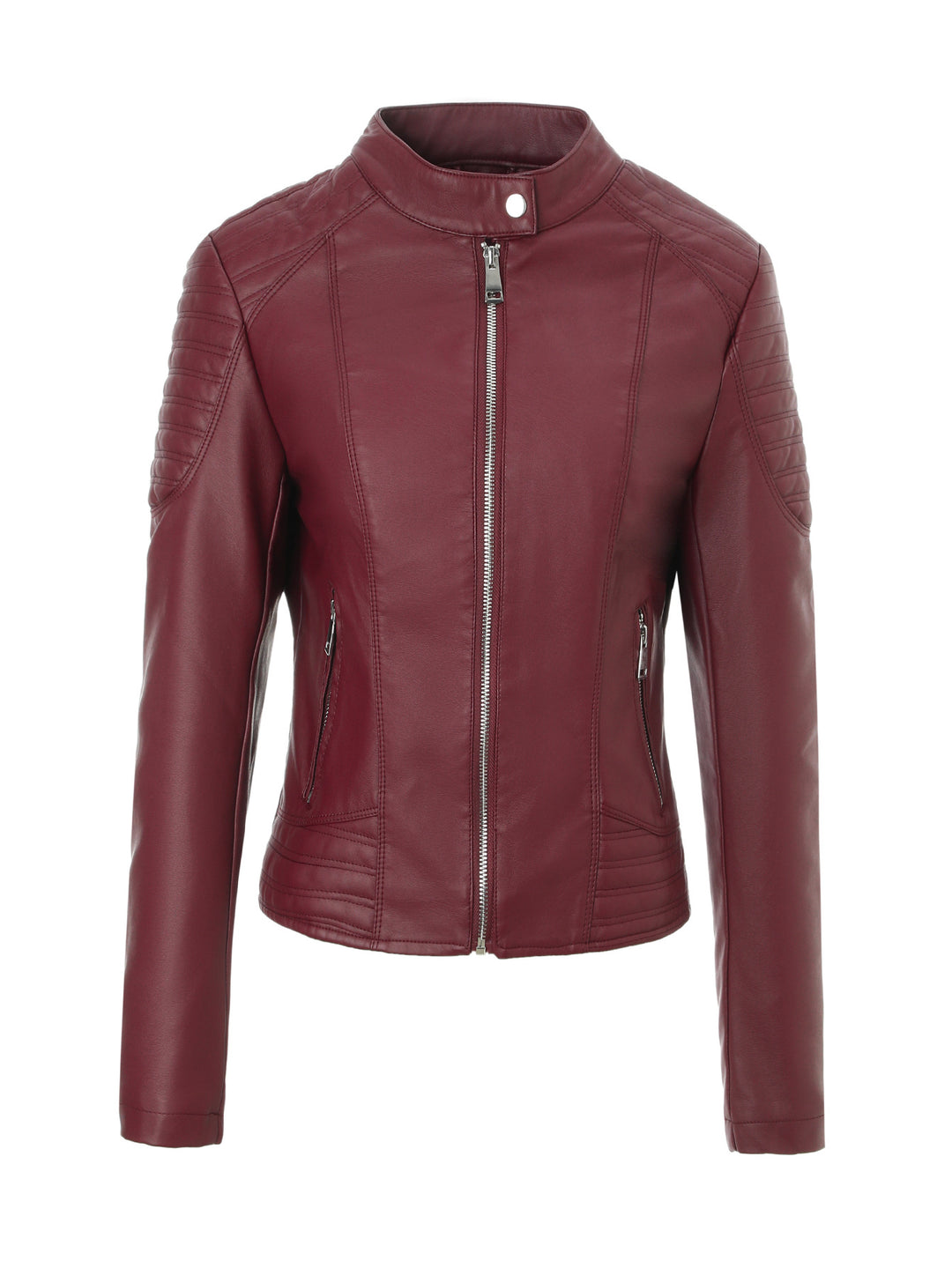 Damen Modische Kunstlederjacke Drune