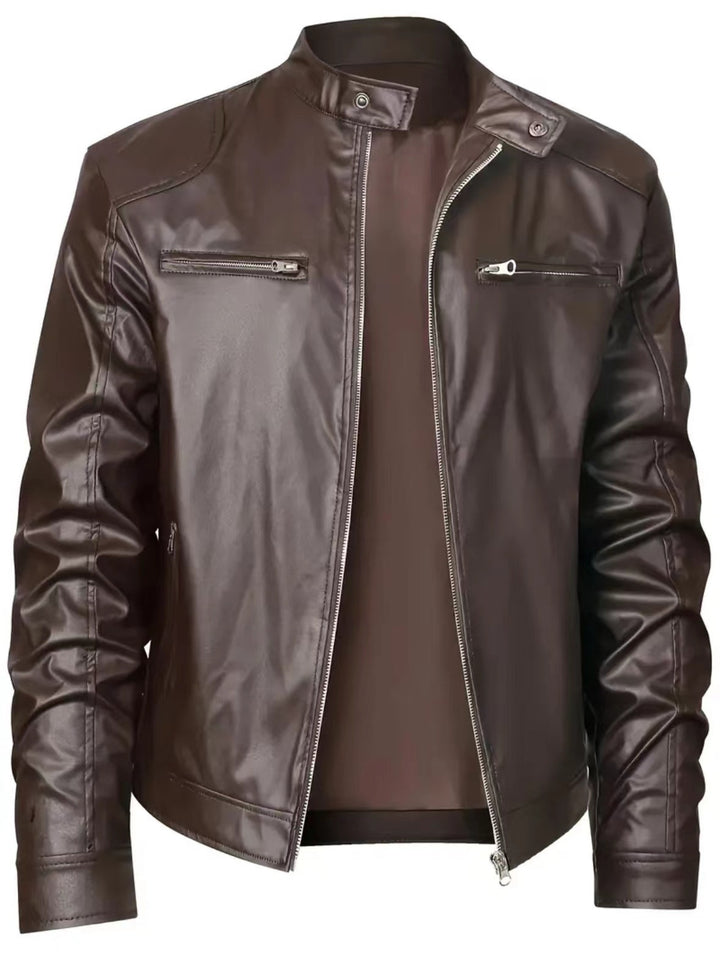 Herren Modische Lederjacke Drune