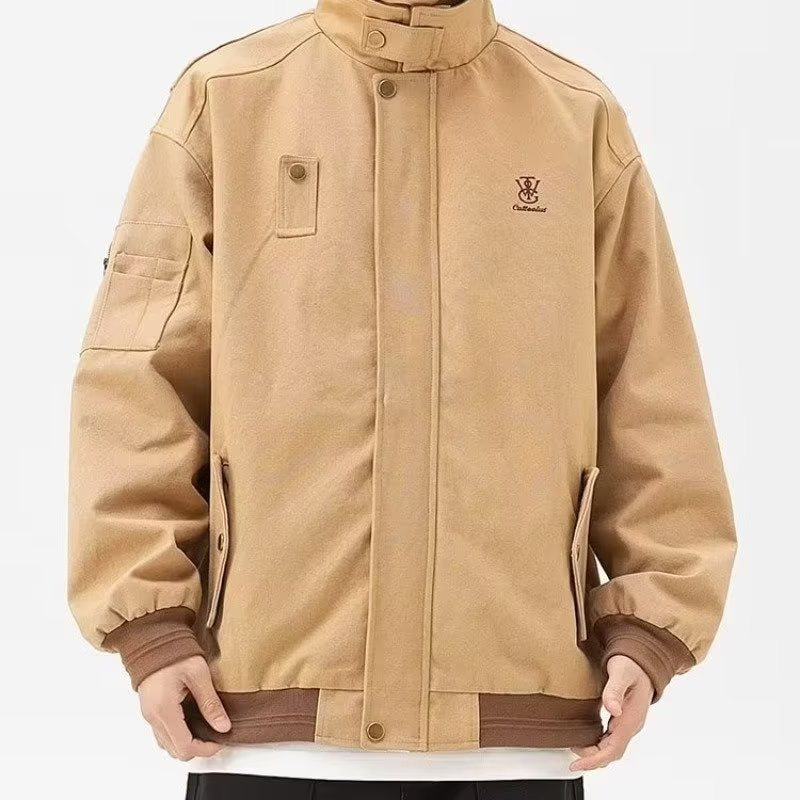 Herren robuste Arbeitsjacke mit multifunktionalen Taschen und elastischen Bündchen Drune