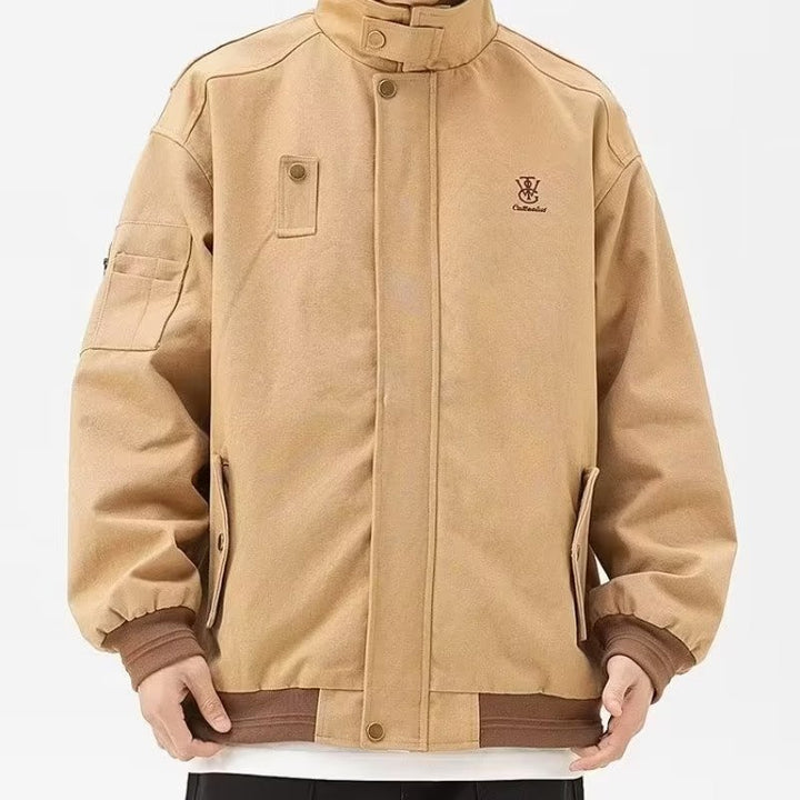 Herren robuste Arbeitsjacke mit multifunktionalen Taschen und elastischen Bündchen Drune