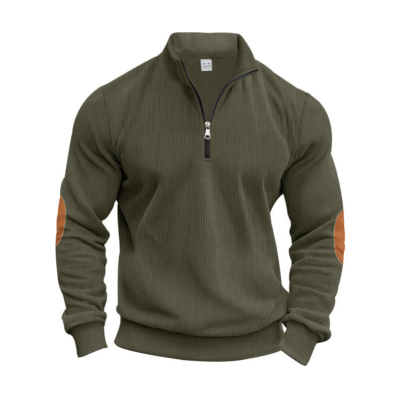Herren Sportlicher Pullover mit Stehkragen und Reißverschluss Drune