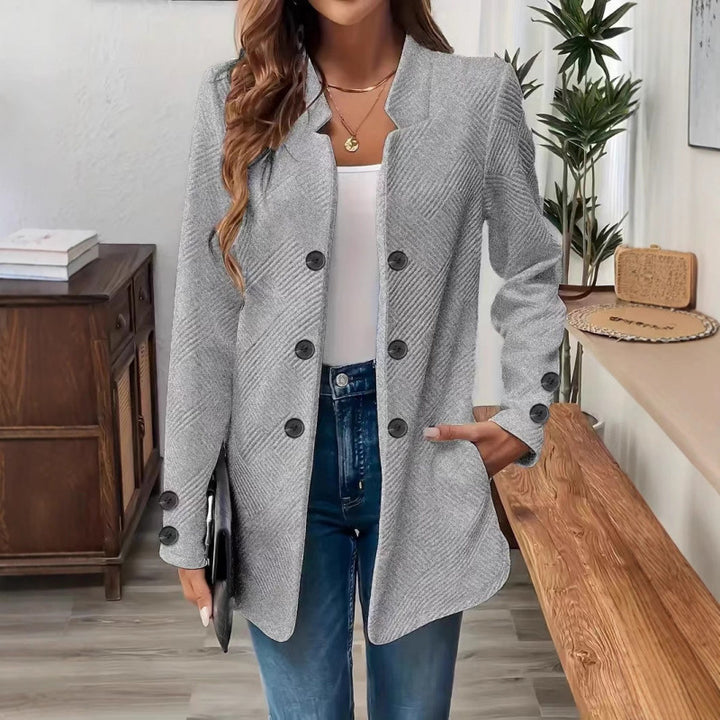 Damen Taillierter Longblazer mit strukturierter Stepp-Optik Drune